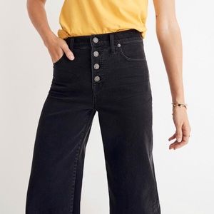 Madewell Wide-Leg Crop Jeans in Lunar Wash